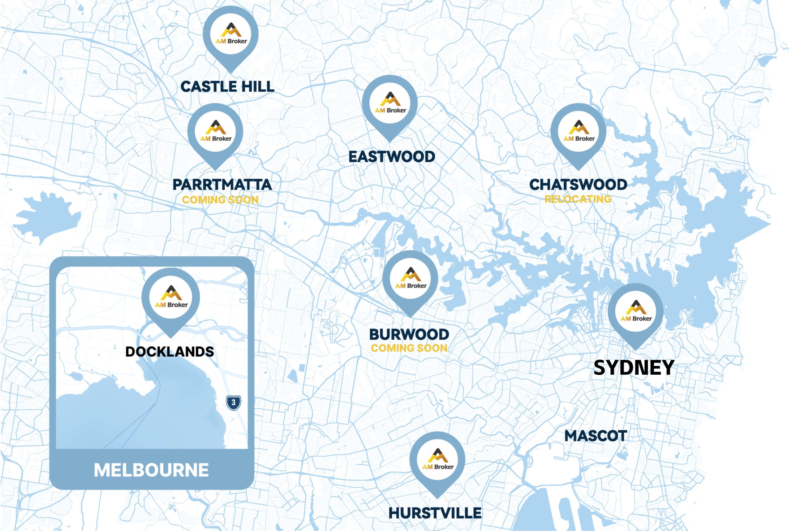 AM branch map